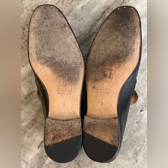 GUCCI Jordaan Horsebit Black Leather Loafer 8 / 8.5 US 1953 Moccasin $1100 - Picture 9 of 11